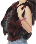 Kort pelsvest i r�d r�vepels.
